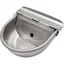 Abreuvoir à eau en acier inoxydable avec bouchon de vidange et valve à flotteur réglable pour cheval chien bétail chèvreetc