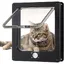 Chatière silencieuse pour chat avec serrure 4 voies résiste intempéries pour bois UPVC noir taille L