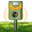 Repulsif Chat Ultrason Répulsif pour Rongeurs Solaire，Modes de Charge Solaire et USB pour Chats Chiens Oiseaux Souris