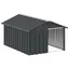 @FRENCH Haute qualité] Luxueux Niche pour chien porte verrouillable - Anthracite 1165x153x815cm - Acier galvanisé 899960