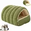 Panier pour Chat Douillet Niche Lavable et Doudou pour Chats Intérieur Petits Chiens Tente Moelleuse et Chau S#Green CORBEILLE