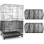 2 Pièces Couverture de Cage à Oiseaux Housse de Protection en Maille Ajustable Attrape Graine Filet de Perroquet en Maille de