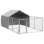 ANIMAL® Moderne Niche dextérieur pour chien enclos 4x2x15 m acier galvanisé