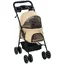 Plaque épaissiepoussette pour chiens buggy pliable Pet Stroller pour petits chiens chats poussette pour animaux Oxford Khaki 67x45