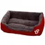 Panier pour chien et chat polyester rouge/gris