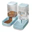 Distributeur automatique de nourriture et d'eau par gravité pour chiens et chats avec bol de nourriture pour animaux de compagnie