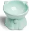 Gamelles surélevées en céramique, support incliné à 15 °, gamelle surélevée anti-vomissement pour nourriture et eau pour chat-Vert