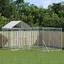 Chenil dextérieur pour chiens - vidaXL - Toit argenté - 4x4x25 m - Acier galvanisé - Porte verrouillable