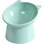 Gamelle surélevée inclinée - Gamelles pour chat respectueuses des moustaches et anti-vomissements (Gamelle haute pour chat - Vert)