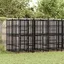 Chenil dextérieur pour chiens - vidaXL - Acier enduit de poudre - 1106 m² - 576x192x200 cm - Noir - 2 portes