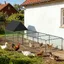 Enclos Poulailler 319.5cm - BingoPaw - Enclos Poule avec Filet Nylon et Bâche Oxford Cage Poulailler Métal Anti-UV pour Jardin