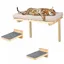 MIPAN Lit pour chat - Lit mural en bois massif pour chat - Facile à nettoyer - 40*30 * 25cm-gris