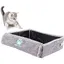 Bac à Litière de Voyage pour Chat,Bac à Litière Portable,Bac à Litière Pliable,Bac à Litière Extérieur,Gris