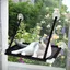Hamac pour chat - YYV - Chaise longue fenêtre - Robuste jusquà 23kg - Noir - 62x31cm