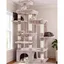 Arbre à chat - JOZSI - 180 cm de haut - Base 70x50 cm - Plateforme XL - Grande maison pour chat - 2 hamacs