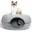 Tunnel de chat en feutre jouet et lit rond pour petits animaux design grotte pour chats lapins chiots et couleurs multipl Largeight