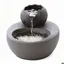 Fontaine à eau pour animaux - Unbrand - Céramique noire - Circulation automatique - Design lotus - Capacité 2L