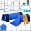 Kit Équipements dEntraînement Agilité pour Chien-VEVOR-Ensemble 7PCS-Parcours Obstacles pour Chiot