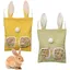Sac à foin pour lapins distributeur de foin 3/2 automatique suspendu avec 2 fenêtres pour petits animaux lapins chinchi