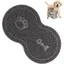 Tapis pour gamelle danimaux - Gris 45 x 26 cm - Antidérapant pour chats et chiens - Convient aux aliments humides et secs