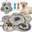 Tapis de fouille Chien Tapis de léchage Chien avec 2 Jouets en os Tapis dalimentation Lente et de Lutte Contre Le Stress