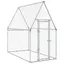 Cage pour poules - vidaXL - acier galvanisé - argenté - 200 x 100 x 190 cm - porte verrouillable - pour lextérieur lbj59n367