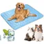 Tapis Refrigerant Chien 100 * 70cm Tapis Rafraîchissant pour Animaux Coussin de Refroidissement Réutilisable 100*70cm Bleu