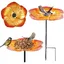 Bain oiseaux pour Extrieur Abreuvoir Oiseaux Extrieur Bain oiseaux Vintage Autoportant Mangeoire Oiseaux en Mtal Multi MANGEOIRE