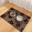 Tapis dalimentation pour Animaux 30x50cm Tapis pour la Gamelle du Chien pour Les Buveurs Désordonnés Marron