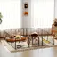 MOTHINESSTO1049-Luxe parc enclos modulable acier époxy porte verrouillable pour chiens lapins rongeurs petits animaux intérieur