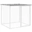 Poulailler enclos cage poules avec toit clair 103 x 98 x 90 cm acier galvanise gris