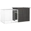 Cage pour poules - JILL - 200x91x100 cm - Anthracite - Acier galvanisé - Porte 465x85 cm - Maille 127x127 mm
