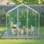 Poulailler/clôture de 2x2x2 mètres avec verrou de sécurité et tissu PE imperméable lapins et autres petits animaux.