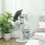 Arbre à chat tonneau à gratter pour chats griffoir en sisal hamac plateforme balle jouet Ø 48 x 1035 cm gris clair