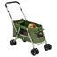Poussette pour chien - mango - pliante - Vert 100x49x96 cm Tissu de lin A149