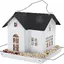 INN Mangeoire à oiseaux suspendue en forme de maison avec lumière LED solaire décoration de jardin mangeoire pour oiseaux exterieur