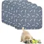 Tapis déducation pour chiots - MHY® - Lot de 4 - Super absorbant - Réutilisable - Lavable en machine - Gris - 40*60cm