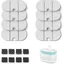 Lot de 8 filtres pour fontaine deau de chat avec 8 éponges filtre de rechange pour fontaine deau 71oz/2.1L PLWF002 Capsule