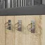 Crochets de seau 3 pcs mural argenté et marron acier
