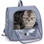 Breathable Mesh Pet Carrier Bag for Small Cats/Dogs - Blue