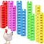 Anneaux de Jambe pour Volaille - 100 Pcs 20mm Plastique Coloré Numéroté Identification Poule Étiquette