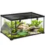 Terrarium en Verre pour Reptiles et Insectes avec Thermomètre - 50 x 30 x 25 cm - Noir