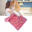 SALUTUYA Couverture pour Chien Chat avec Empreintes Mignonnes en Rose Douce et Confortable