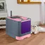 JEOBEST Bac à Litière avec Couvercle Plateau Rétractable Pelle Spacieux Adapté aux Chats Jusquà 15 kg Rose