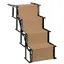 MIPAN Pont - Escalier Rampe de Voiture Pliable pour Chien, Escalier à 4 Marches pour Animaux de Compagnie brun