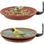 2 PCS Abreuvoir OiseauxMangeoire pour Oiseaux Exterieur Et Bain doiseauxAbreuvoir pour Oiseaux Balcon