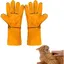 Gants pour animaux résistants aux morsures gants de travail en cuir résistants aux griffures gants pour manipuler chiens chats