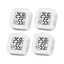 4pcs Thermometre Hygromètre intérieur Mini Hygromètre Thermomètre extérieur Digital Thermomètre pour Maison Terrarium Chambre Bébé