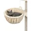 Hamac en Peluche Douce lionto Ø 40 cm pour Arbre à Chat Beige Confort et Robustesse