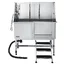 Baignoire de Chien Acier Inoxydable-VEVOR-Baignoire de Toilettage pour Animaux de Compagnie 127 cm-avec Escalier-Porte Droite